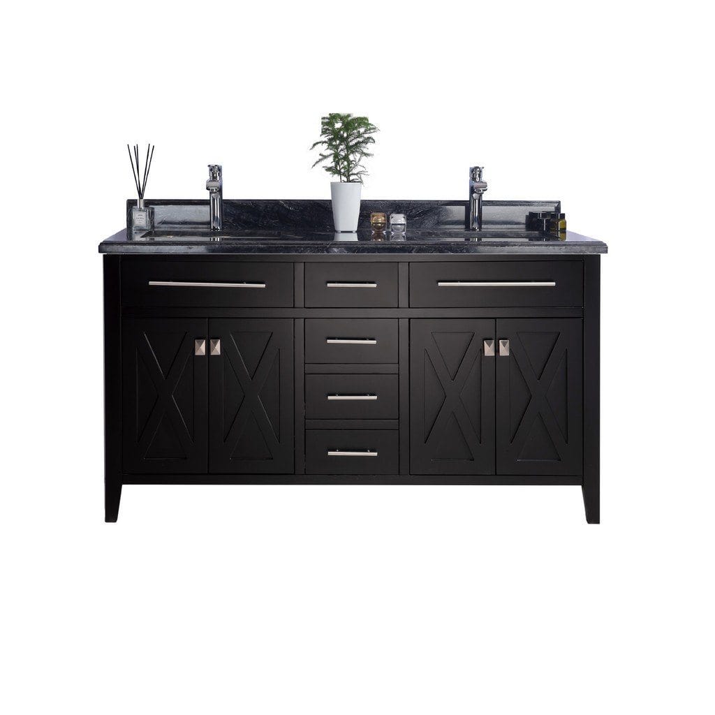 Laviva Wimbledon 60" Cabinet with Black Wood Counter