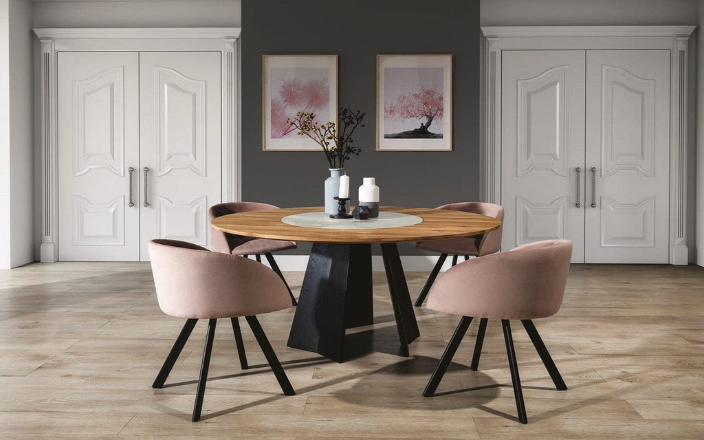 ORIANA Solid Wood Round Dining Table