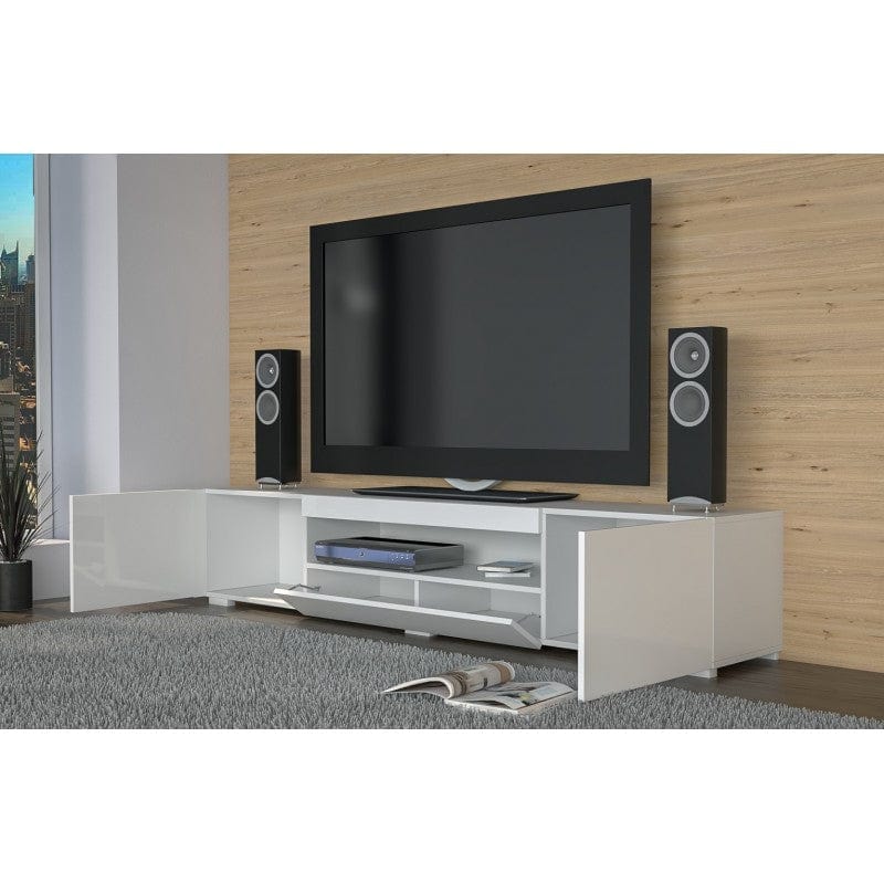White TV Stand for TV's up to 85 inch