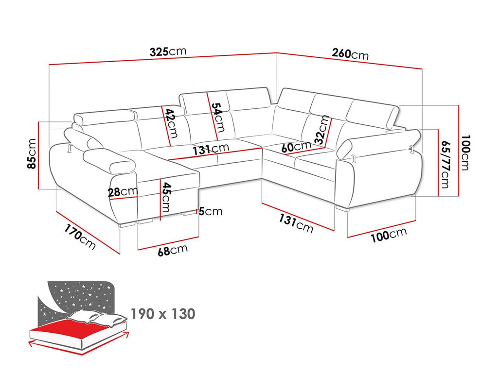 DANTE Sectional Sleeper Sofa