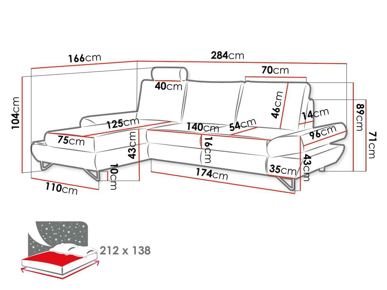 ASTRA Sectional Sleeper Sofa